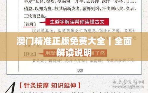 澳门精准正版免费大全｜全面解读说明