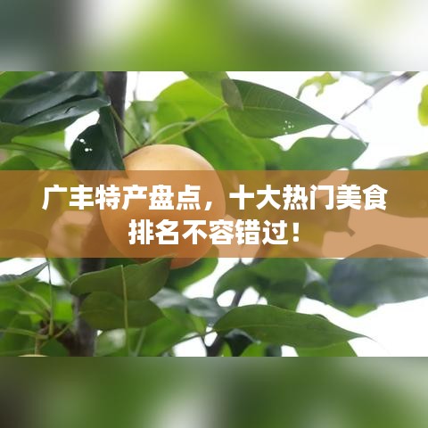 广丰特产盘点，十大热门美食排名不容错过！