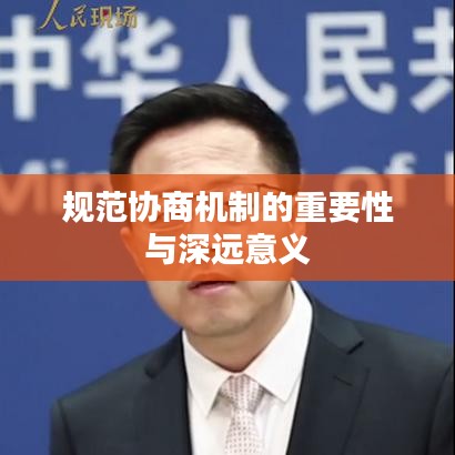规范协商机制的重要性与深远意义